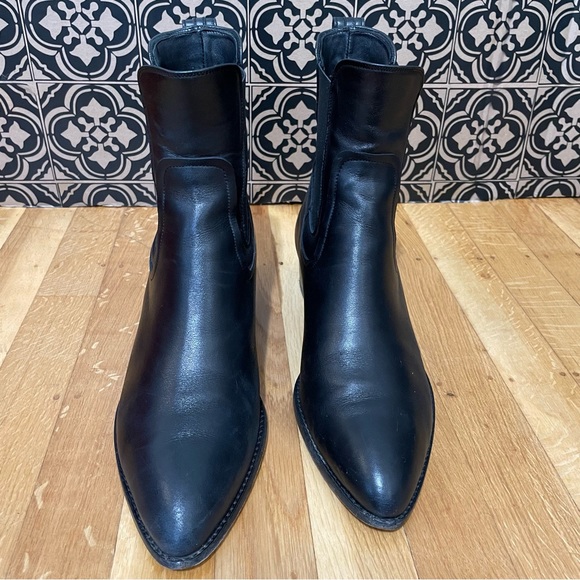 Veronica Beard Wells Leather Calf Chelsea Block Heel Boot size 10.5 to size 11 - Picture 2 of 14